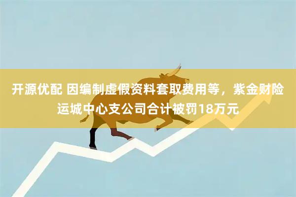 开源优配 因编制虚假资料套取费用等，紫金财险运城中心支公司合计被罚18万元