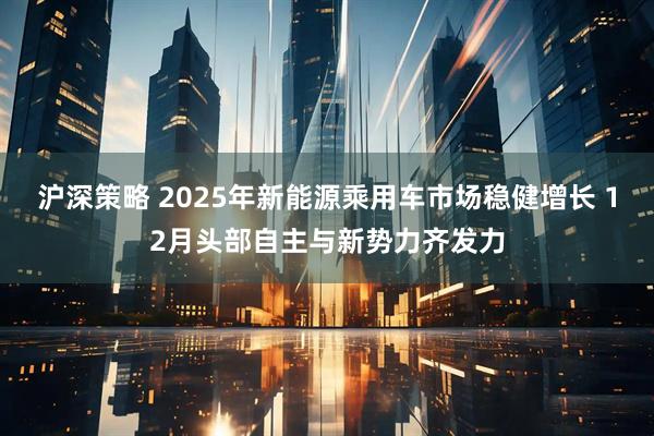 沪深策略 2025年新能源乘用车市场稳健增长 12月头部自主与新势力齐发力